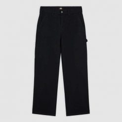 Spodnie Dickies Carpenter Canvas czarne. Czarne spodnie materiałowe męskie Dickies, bez wzorów, sportowe. W wyprzedaży za 302.10 zł.