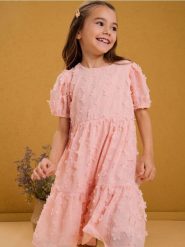 Sukienka z kwiatkami 3D - pomarańczowy. Brązowe sukienki dziewczęce Sinsay, bez wzorów, bez ramiączek. Za 45.99 zł.