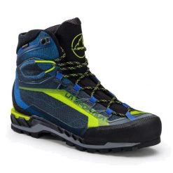 Buty wysokogórskie męskie La Sportiva Trango Tech GTX. Niebieskie buty trekkingowe męskie La Sportiva, z materiału, za kostkę, bez zapięcia, trekkingowe. Za 1,208.10 zł.