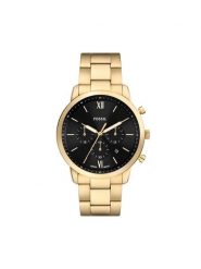 Fossil Zegarek Neutra Chronograph FS6093 Złoty. Żółte, analogowe zegarki męskie Fossil, złote. Za 759.99 zł.