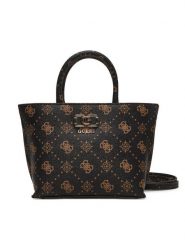 Guess Torebka Emelie Logo Mini HWGP99 28750 Brązowy. Brązowe torebki klasyczne damskie Guess, z aplikacjami, ze skóry, bez dodatków. Za 659.99 zł.