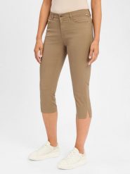 BRAX spodnie capri - Mary C Kobiety zielony, 46. Zielone spodnie materiałowe damskie Brax, z aplikacjami, z bawełny, eleganckie. Za 279.95 zł.