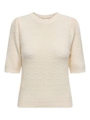 ONLY Sweter w kolorze kremowym rozmiar: L. Brązowe swetry klasyczne damskie Only, l, bez kołnierzyka. Za 87.19 zł.