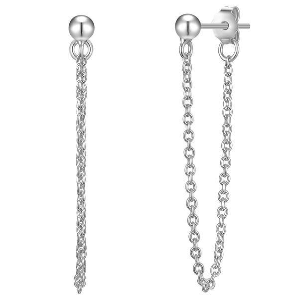 Glanzstücke München Kolczyki z Srebro wysokiej próby w Srebrny 1 ct Damski. Szare kolczyki damskie Glanzstücke München, srebrne, na sztyftcie. Za 169.99 zł.