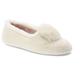 Białe Kapcie Macarena Wsuwane Ocieplane Obuwie Damskie. Białe kapcie damskie Macarena, z materiału. Za 144.99 zł.