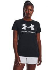 Under Armour Koszulka "Rival" w kolorze czarnym rozmiar: XS. Czarne bluzki damskie Under Armour, xs, bez wzorów, bez kołnierzyka, bez ramiączek. Za 83.42 zł.