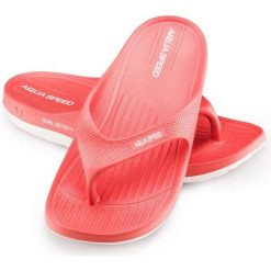 Klapki basenowe japonki Aqua Speed Alcano. Brązowe klapki damskie Aqua-Speed, bez wzorów, bez obcasa. Za 59.99 zł.