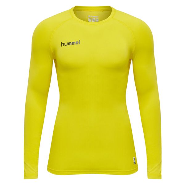 Koszulka termoaktywna z długim rękawem dla dorosłych Hummel First Performance. Żółte bielizna termoaktywna męska HUMMEL, xl, bez wzorów, z jersey. W wyprzedaży za 139.95 zł.