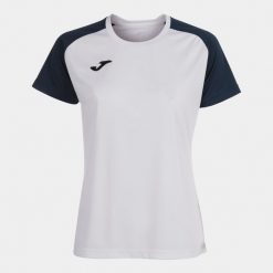 Koszulka do piłki nożnej damska Joma Academy IV. Białe t-shirty damskie Joma, l, bez wzorów, bez kołnierzyka. Za 88.45 zł.