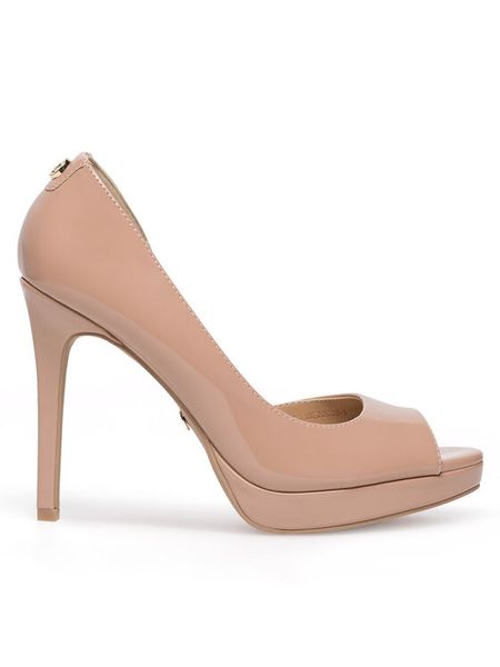 Nine West Szpilki WFA2733-1 Beżowy. Brązowe szpilki Nine West, bez wzorów, z syntetyku, bez obcasa. Za 129.99 zł.