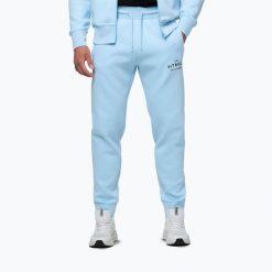 Spodnie męskie Pitbull Sampson Track. Niebieskie spodnie materiałowe męskie PITBULL, bez wzorów, z bawełny, eleganckie. Za 249.99 zł.