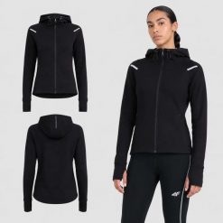 BLUZA DAMSKA DRESOWA 4F SPORTOWA TRENINGOWA TREKKINGOWA KOLOR CZARNY. Czarne bluzy bez kaptura damskie 4f, l, bez wzorów, z dresówki, bez ramiączek, bez kaptura. Za 147.60 zł.