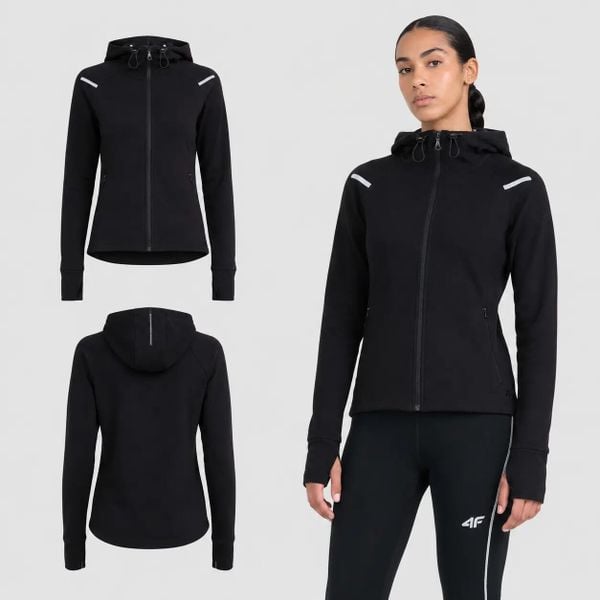 BLUZA DAMSKA DRESOWA 4F SPORTOWA TRENINGOWA TREKKINGOWA KOLOR CZARNY. Czarne bluzy bez kaptura damskie 4f, l, bez wzorów, z dresówki, bez kaptura. Za 147.60 zł.