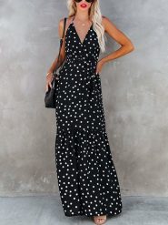 Milan Kiss Sukienka w kolorze czarnym ze wzorem rozmiar: XL. Czarne sukienki damskie Milan Kiss, xl, bez wzorów, bez kołnierzyka, bez ramiączek, maxi. Za 122.09 zł.