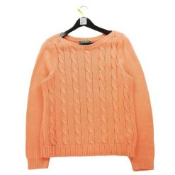 Damski pomarańczowy sweter. Brązowe swetry klasyczne damskie Ralph Lauren, l, bez kołnierzyka. Za 106.46 zł.
