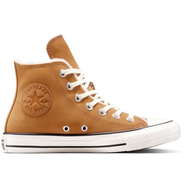 Buty sportowe Converse Chuck Taylor All Star Cozy Suede. Brązowe buty sportowe na co dzień damskie Converse, bez wzorów, z materiału, na fitness i siłownię. Za 490.00 zł.