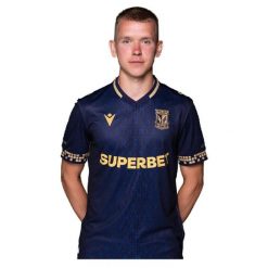 Koszulka Meczowa Lech 25-26 Granatowa. T-shirty sportowe męskie Macron, l, z materiału, bez ramiączek, do piłki nożnej. Za 379.99 zł.