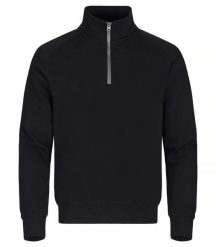 Clique Classic Half Zip bluza ½ zip z ukrytą kieszenią boczną. Czarne bluzy bez kaptura męskie CLIQUE, s, z bawełny. Za 221.95 zł.