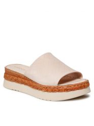 Lasocki Klapki U420 Beżowy. Brązowe klapki damskie Lasocki, bez wzorów, ze skóry, bez obcasa. Za 179.99 zł.