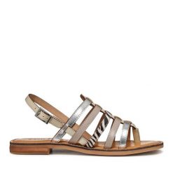 Sandały Geox. Sandały damskie Geox, bez wzorów, bez obcasa, na płaskiej podeszwie. Za 389.99 zł.