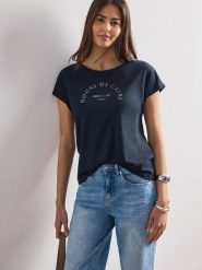 Street One Koszulka Kobiety Bawełna niebieski, 42. Niebieskie t-shirty damskie Street One, bez wzorów, z bawełny, bez kołnierzyka. Za 69.95 zł.