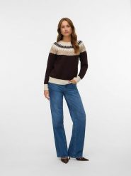 Vero Moda Sweter w kolorze brązowym rozmiar: S. Brązowe swetry klasyczne damskie Vero Moda, s, z wełny, bez kołnierzyka. Za 82.64 zł.