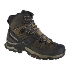 Buty Salomon Quest 4 Gtx 412925 zielone. Zielone buty trekkingowe męskie z gumy, bez zapięcia. Za 1,117.53 zł.