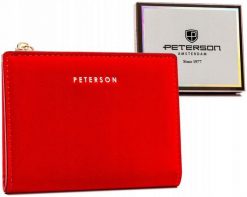 Portfel damski Peterson PTN 003-WEI czerwony. Czerwone portfele damskie Peterson, bez wzorów, ze skóry ekologicznej. Za 79.99 zł.