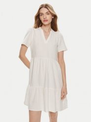 ONLY Sukienka letnia Tiri-Caro 15310970 Biały Regular Fit. Białe sukienki damskie Only, na lato, m, bez wzorów, ze lnu, bez kołnierzyka, bez ramiączek. Za 119.99 zł.