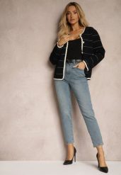 Jasnoniebieskie Bawełniane Jeansy High Waist Irillis. Niebieskie jeansy damskie Renee, z podwyższonym stanem. Za 109.99 zł.