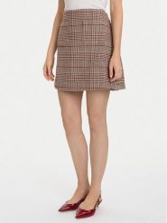 Tommy Hilfiger Spódnica mini Seasonal WW0WW48265 Beżowy Regular Fit. Brązowe spódniczki damskie Tommy Hilfiger, bez wzorów, z bawełny, mini. Za 749.99 zł.