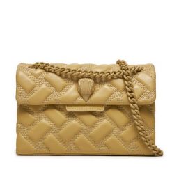 Torebka Kurt Geiger. Żółte torebki klasyczne damskie Kurt Geiger, bez wzorów, wizytowe, bez kołnierzyka, bez ramiączek. Za 539.99 zł.