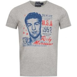 T-shirt o wąskim kroju Benlee Manifesto. Szare t-shirty męskie Benlee, m, bez wzorów, z bawełny, bez kołnierzyka. Za 136.00 zł.