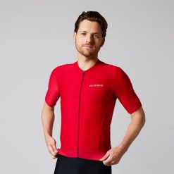 Męska koszulka kolarska Essential z krótkim rękawem. Niebieskie t-shirty sportowe męskie ACELERA, na lato, l, z materiału, bez ramiączek, rowerowe. Za 189.99 zł.