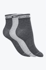 3 pack Męskie Skarpety MUSTANG dark grey mix MU32018 – 9703. Szare skarpetki męskie Mustang, bez wzorów. Za 59.99 zł.