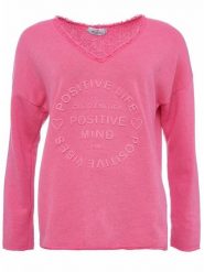 Zwillingsherz Bluza "Positive Mind" w kolorze różowym rozmiar: L/XL. Różowe bluzy bez kaptura damskie Zwillingsherz, l. Za 126.99 zł.
