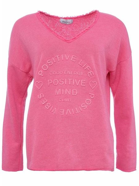 Zwillingsherz Bluza "Positive Mind" w kolorze różowym rozmiar: L/XL. Różowe bluzy bez kaptura damskie Zwillingsherz, l. Za 152.26 zł.