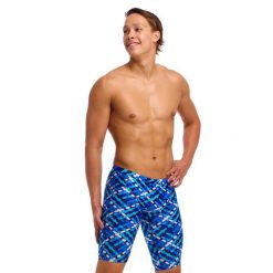 Spodenki do pływania Jammery Funky Trunks Under Over. Niebieskie kąpielówki męskie FUNKY TRUNKS, m, bez wzorów, do pływania. Za 219.00 zł.
