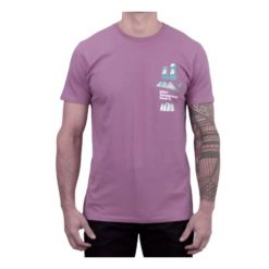 Koszulka sportowa męska RVCA Travel Co. Fioletowe t-shirty sportowe męskie RVCA, m, z bawełny, bez ramiączek. Za 92.00 zł.