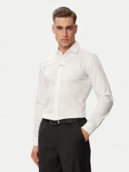HUGO Koszula Kenno 50566215 Biały Slim Fit. Białe koszule męskie Hugo, m, bez wzorów, z bawełny, bez kołnierzyka, bez ramiączek. Za 499.99 zł.