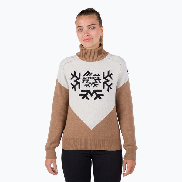 Sweter damski Rossignol Cieloalto Tn. Brązowe swetry klasyczne damskie Rossignol, bez kołnierzyka. Za 809.99 zł.