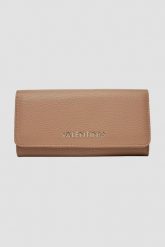 VALENTINO Beżowy portfel Brixton. Brązowe portfele damskie Valentino by Mario Valentino, bez wzorów. W wyprzedaży za 200.99 zł.