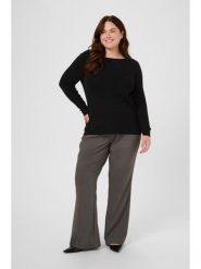 KAFFE curve Sweter "Mina" w kolorze czarnym rozmiar: L. Czarne swetry klasyczne damskie KAFFE curve, l, bez kołnierzyka. Za 130.99 zł.