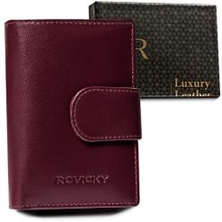 Portfel damski Rovicky R-RD-41-GCL Plum fioletowy. Fioletowe portfele damskie ROVICKY, bez wzorów, ze skóry. Za 69.99 zł.