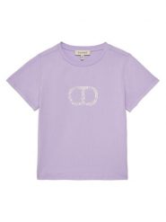TWINSET T-Shirt 251GJ2485 Fioletowy Regular Fit. Fioletowe koszulki dziewczęce Twinset, bez wzorów, z bawełny, bez ramiączek. Za 149.99 zł.