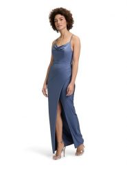 Vera Mont Sukienka w kolorze niebieskoszarym rozmiar: 44. Niebieskie sukienki damskie Vera Mont, bez wzorów, bez kołnierzyka, bez ramiączek, maxi. Za 347.99 zł.