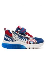 Geox Sneakersy J Ciberdron Boy J45LBB 01454 C0200 M Niebieski. Niebieskie buty sportowe chłopięce Geox, ze skóry, bez zapięcia. Za 169.99 zł.