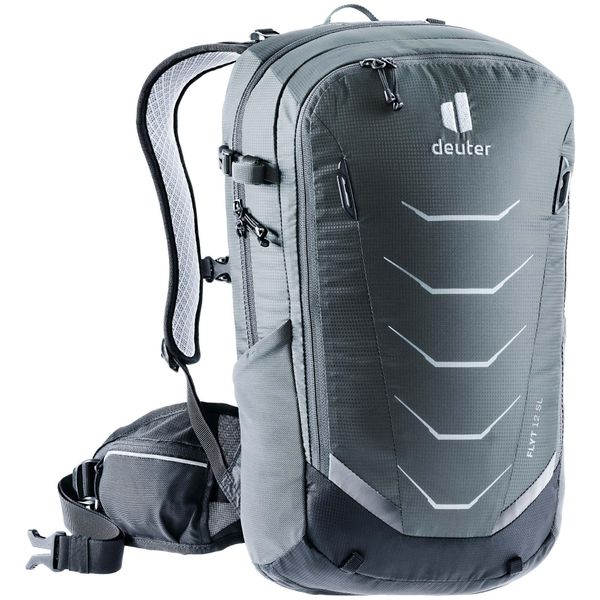 Plecak na rower damski Deuter Flyt 12 SL - graphite/black. Czarne plecaki damskie Deuter, bez wzorów, z materiału, klasyczne. Za 473.00 zł.