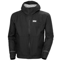 Kurtka wodoodporna Helly Hansen Fast Light 3D. Czarne kurtki męskie Helly Hansen, na lato, l, bez wzorów, z materiału, bez kaptura. Za 986.00 zł.