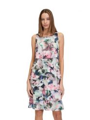 Vera Mont Sukienka w kolorze zielono-jasnoróżowym rozmiar: 36. Różowe sukienki damskie Vera Mont, na co dzień, bez wzorów, bez kołnierzyka, bez ramiączek, mini, proste. Za 239.99 zł.